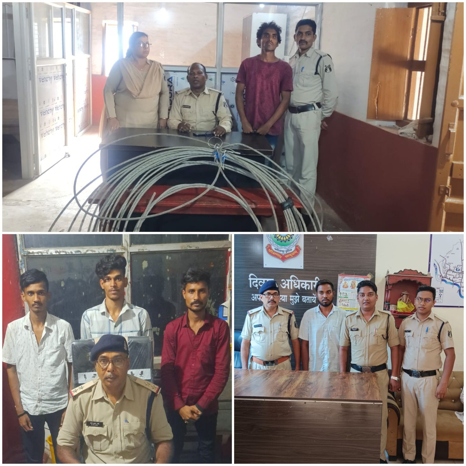 अलग अलग अपराध में 5 गिरफ्तार..पुलिस ने चलाया ऑपरेशन प्रहार..मंजनू समेत 3 चाकूबाजों पर कार्रवाई..तार चोर भी पकड़ाया