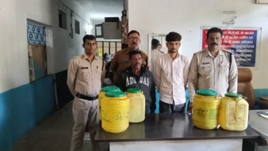 वाहन से शराब परिवहन…पुलिस ने बरामद किया 85 लीटर मदिरा…बाइक मोटर सायकल जब्त..दोनो आरोपियों को जेल