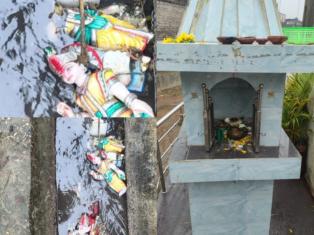 रायगढ़ में राम मंदिर में तोड़फोड़, शरारती तत्वों ने राम-लक्ष्मण और सीता की मूर्तियां तोड़ नालियों में फेंकी, लोगों में आक्रोश