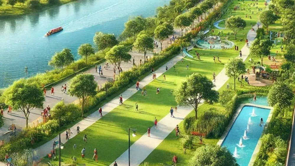 यमुना के तट पर नया पब्लिक प्लाजा पार्क: भारतीय और जापानी संस्कृति का बेजोड़ नमूना