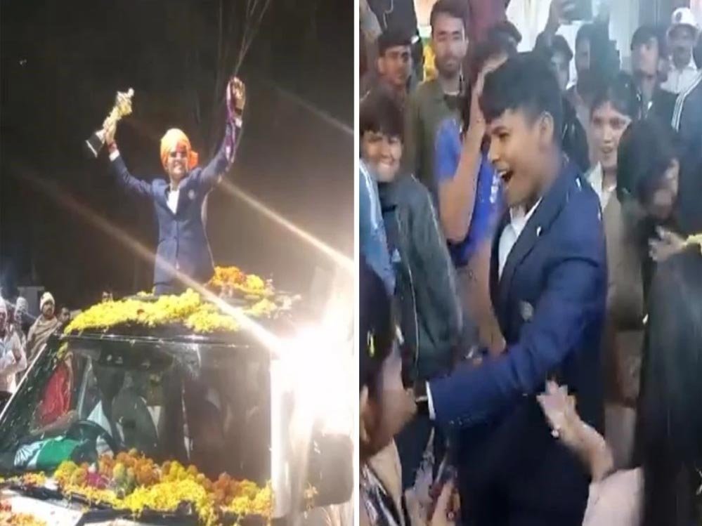 क्रांति ने किया यादगार आगमन: ढोल-नगाड़ों, आतिशबाजी और अपने क्रिकेट ग्राउंड को किया सलाम