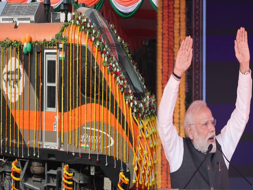 वाराणसी-खजुराहो वंदे भारत एक्सप्रेस का बनारस स्टेशन से किया शुभारंभ